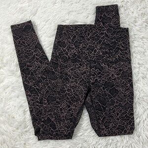 Lululemon Align Pant *Full Length 28" Lacescape Spanish Rose Black